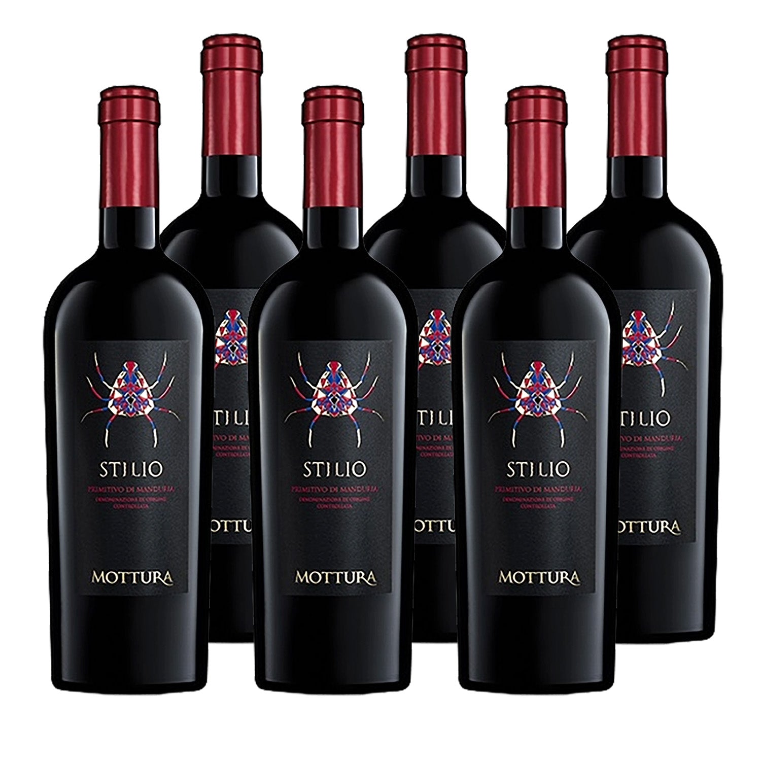 Mottura Stilio Primitivo di Manduria 2023 6 Flaschen Rotwein 0,75L 14,5% vol
