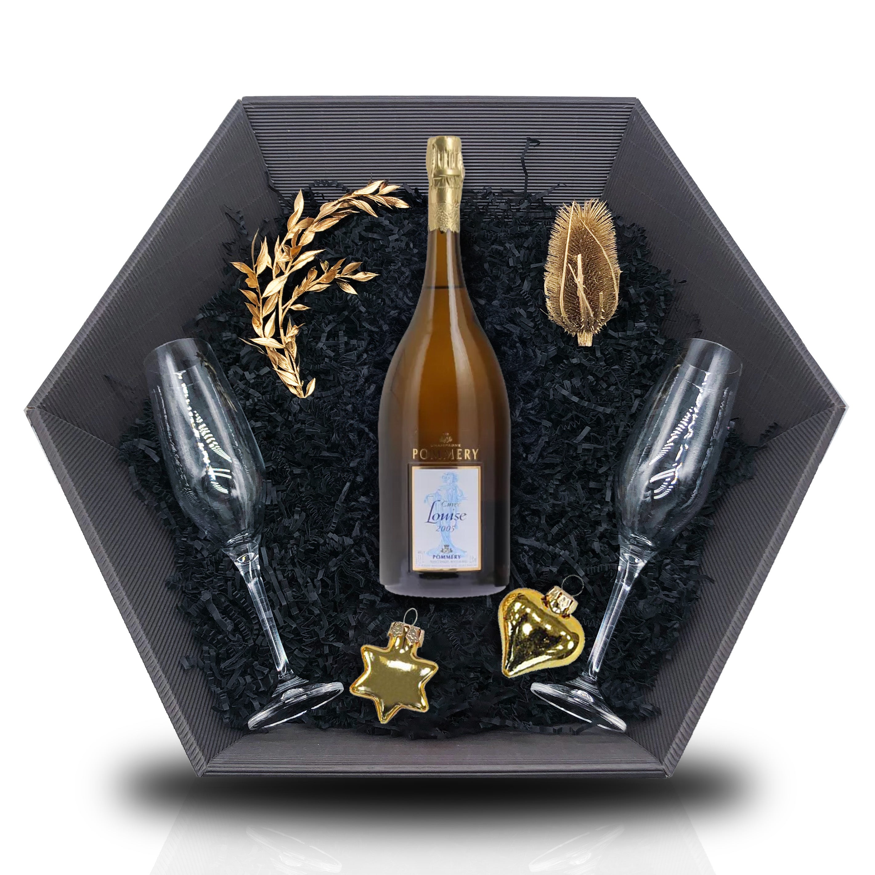Pommery Cuvée Louise Rosé Vintage 2004 in Geschenkpackung 0,75L 12,5% Vol Giftbasket