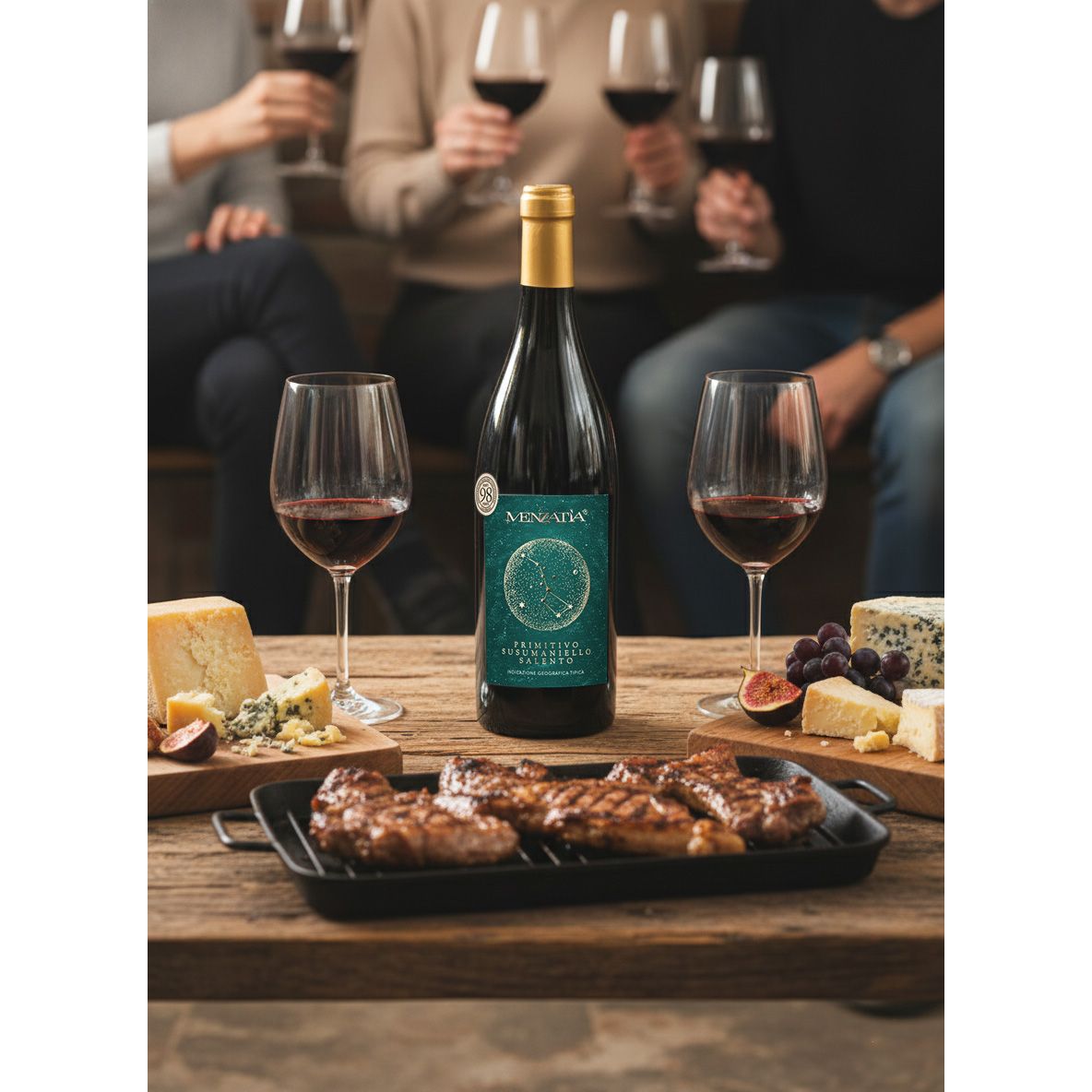 Menzatia Primitivo Susumaniello Salento IGT Rotwein Fruchtig 13,5% vol 0,75 L