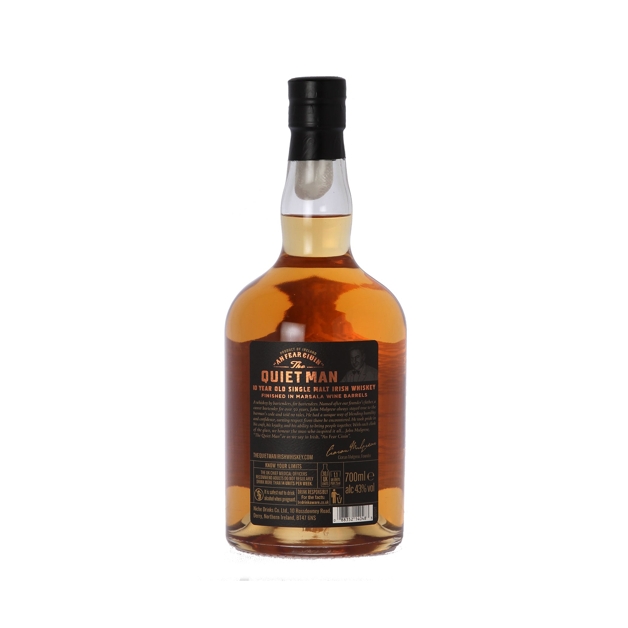 The Quiet Man - Barman's Code - 10 Jahre - Limited Edition Irish Single Malt