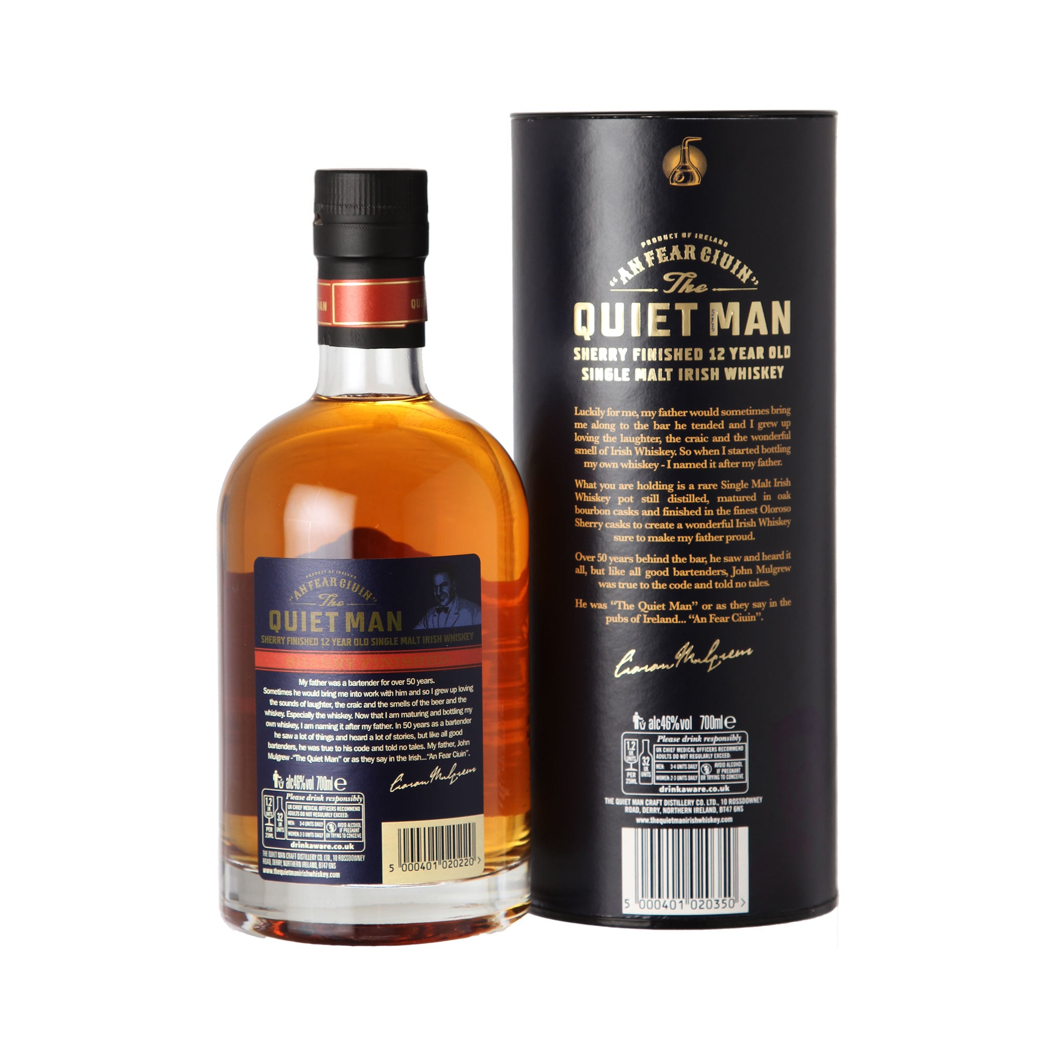 The Quiet Man - 12 Jahre - Small Batch Sherry Finished - Irish Single Malt Whisky