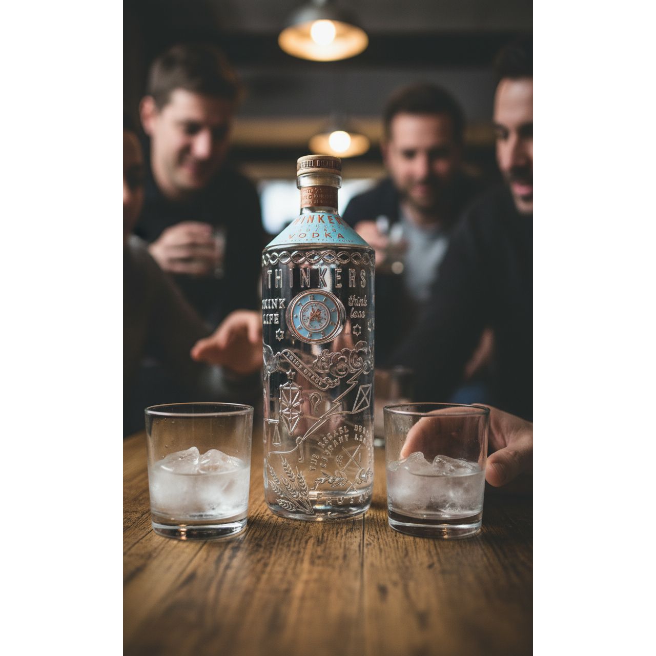Thinkers Vodka 40-60 - samtig-seidiger Premium Vodka aus rotem Winterweizen - 700ml, 40% vol