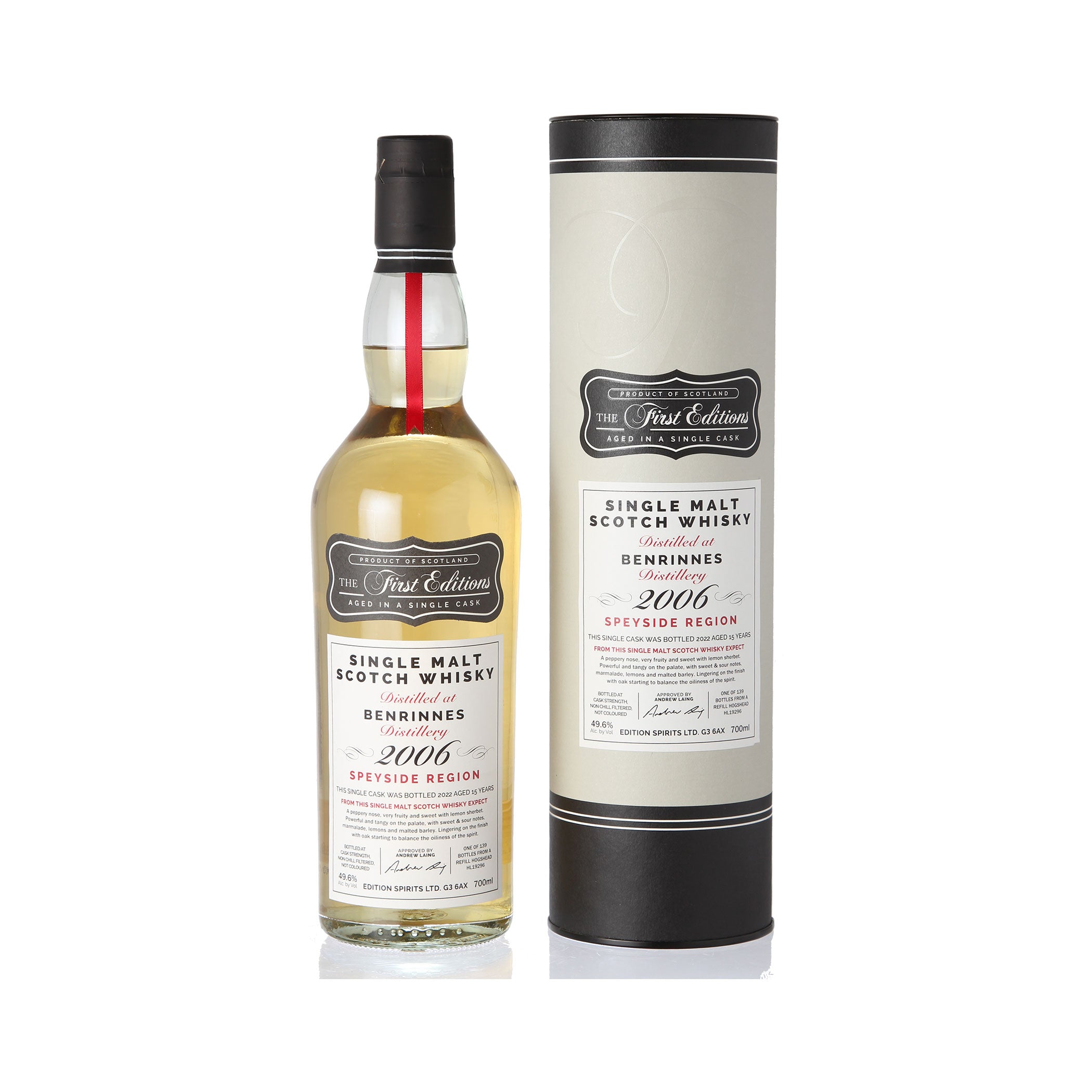 Benrinnes, First Editions, 2006, 15 Years Old, Refill Hogshead