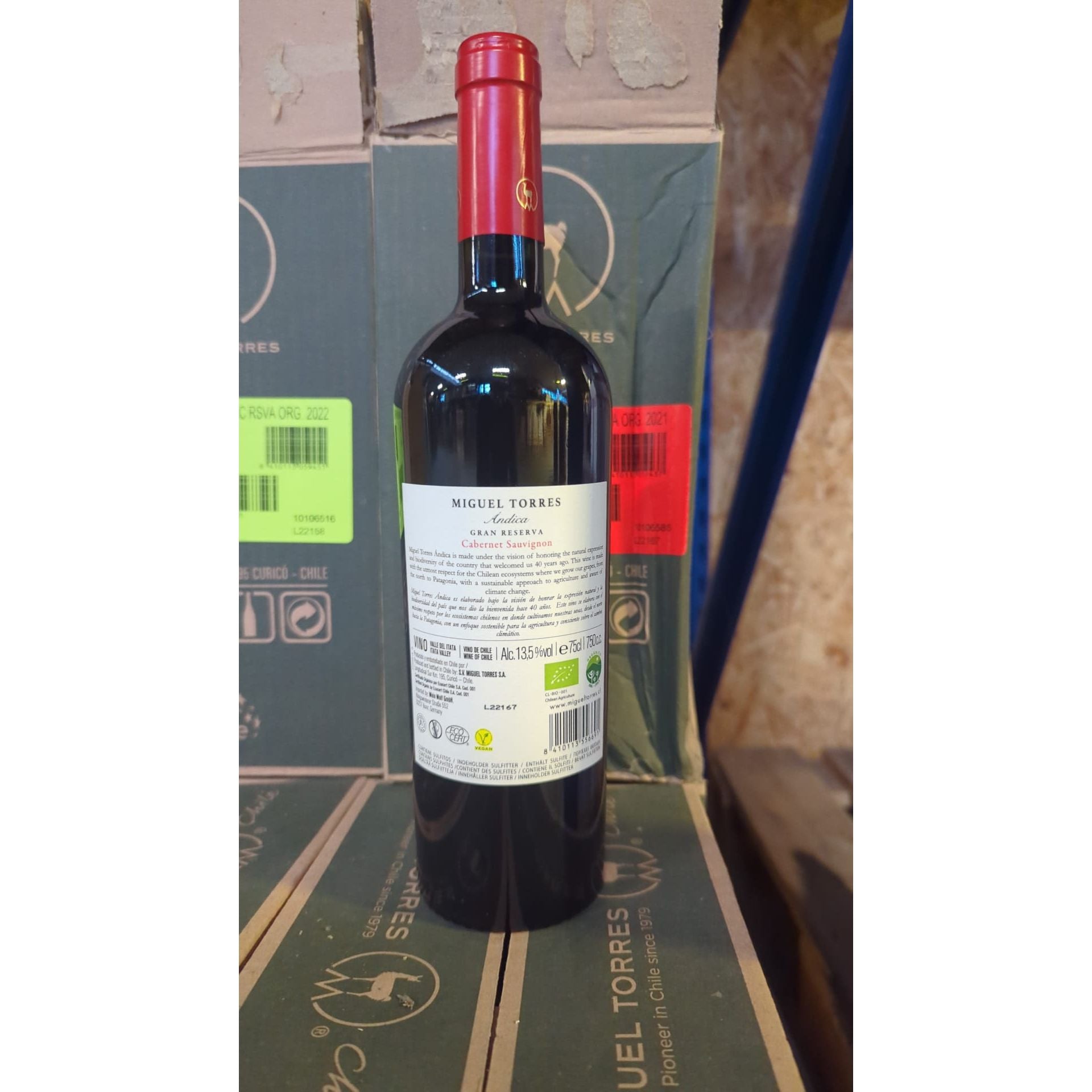 Andica Cabernet Sauvignon Torres - Miguel Torres Chile - Rotwein - Valle del Itata - Bio