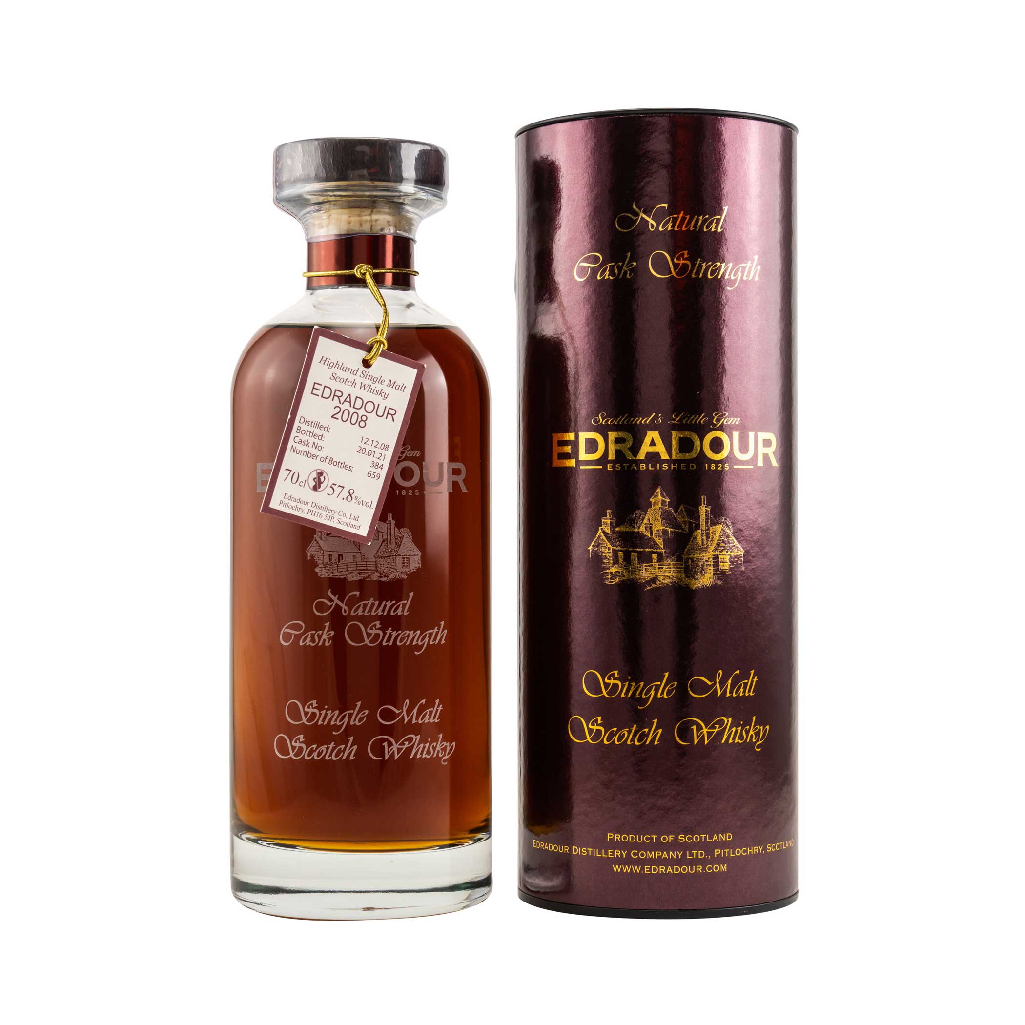 Edradour 2008/2020 - Natural Cask Strength - #384 - Hibiscus Sherry