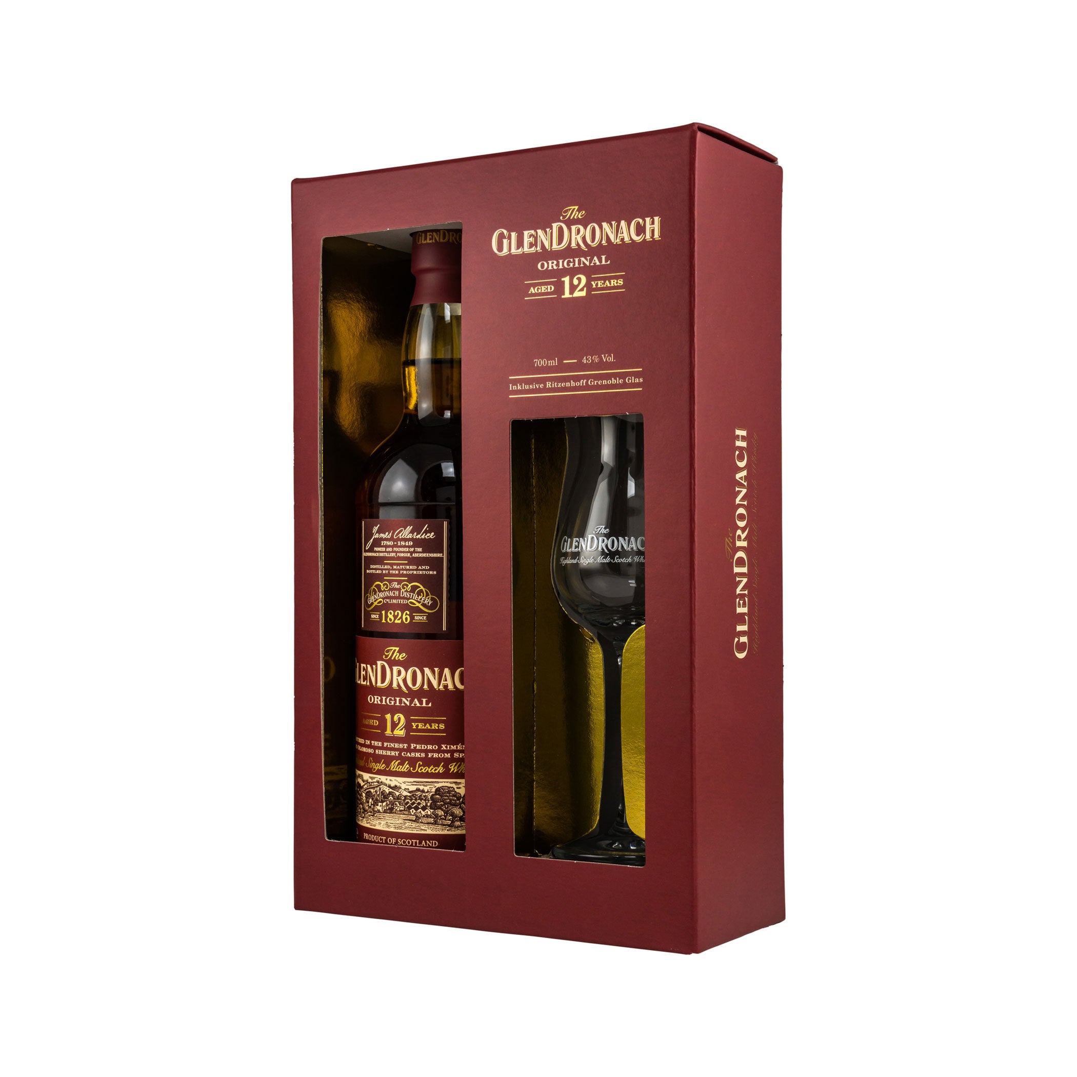Glendronach 12 Year Old - Gift Box with Glass