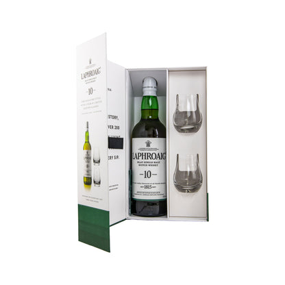 Laphroaig 10 Year Old Gift Box with 2 Glasses