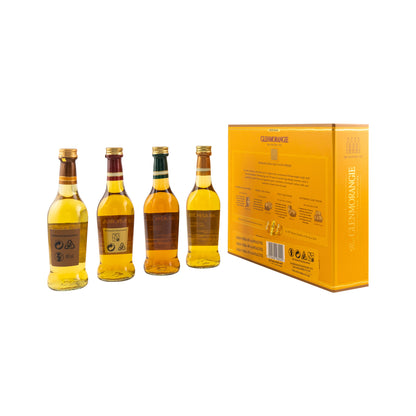 Glenmorangie Gift Set with 4 Miniatures of 100 mL each, Tasting Set: The Original, Nectar d'Òr, Lasanta, and Quinta Ruban