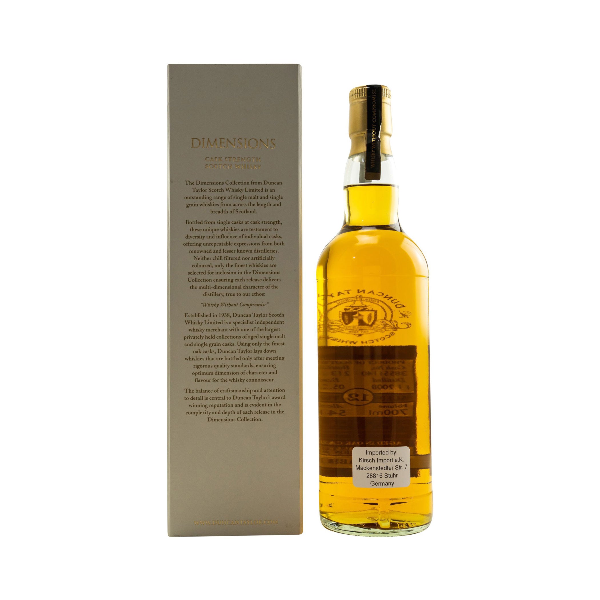 Bunnahabhain 2008/2021 - 12 Years Old - #38551140 Dimensions (Duncan Taylor)