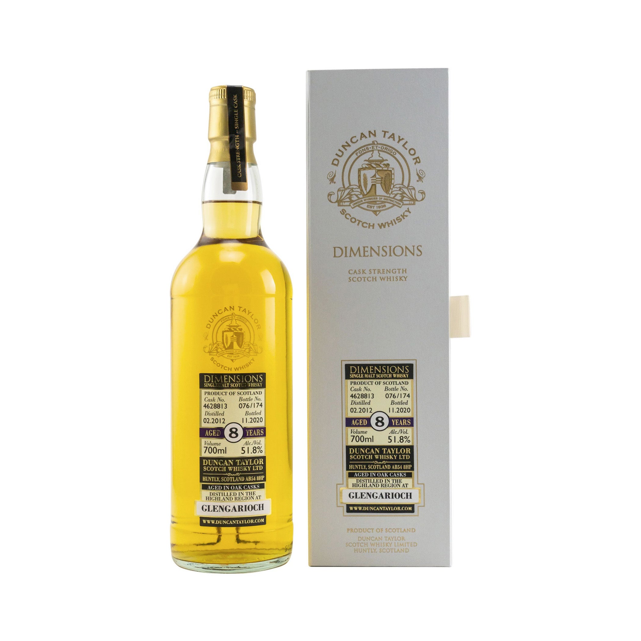 Glen Garioch 2012/2020 - 8 y.o. #4628813 - Dimensions (Duncan Taylor)