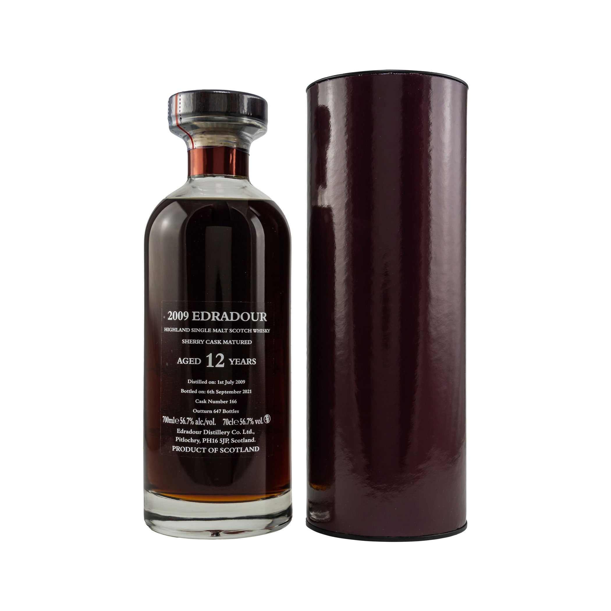 Edradour 2009/2021 - Natural Cask Strength - #166 - Ibisco Sherry