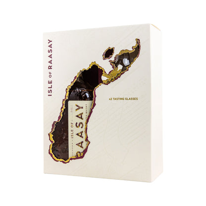 Isle of Raasay Single Malt Scotch Whisky - Batch R-02.1 with 2 Glencairn Glasses