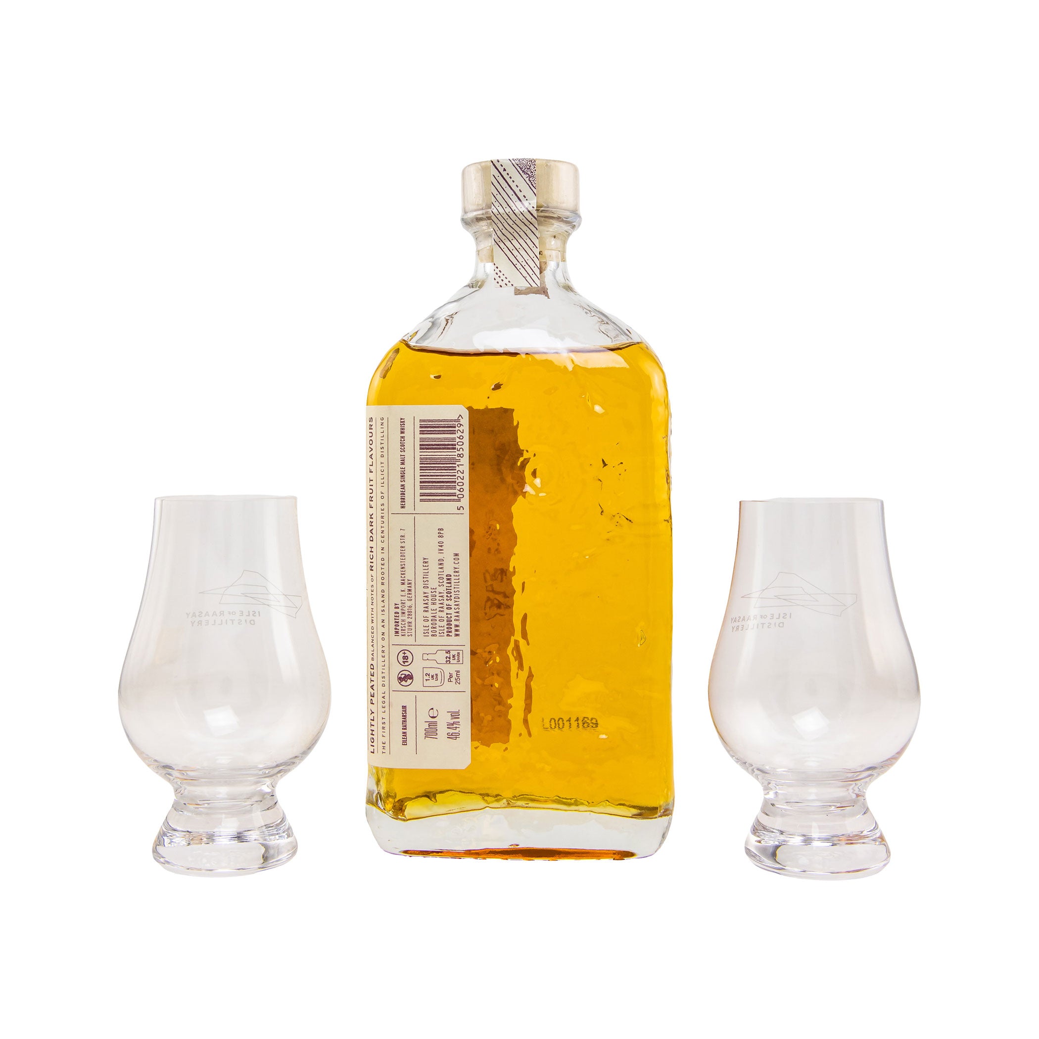 Isle of Raasay Single Malt Scotch Whisky - Batch R-02.1 with 2 Glencairn Glasses