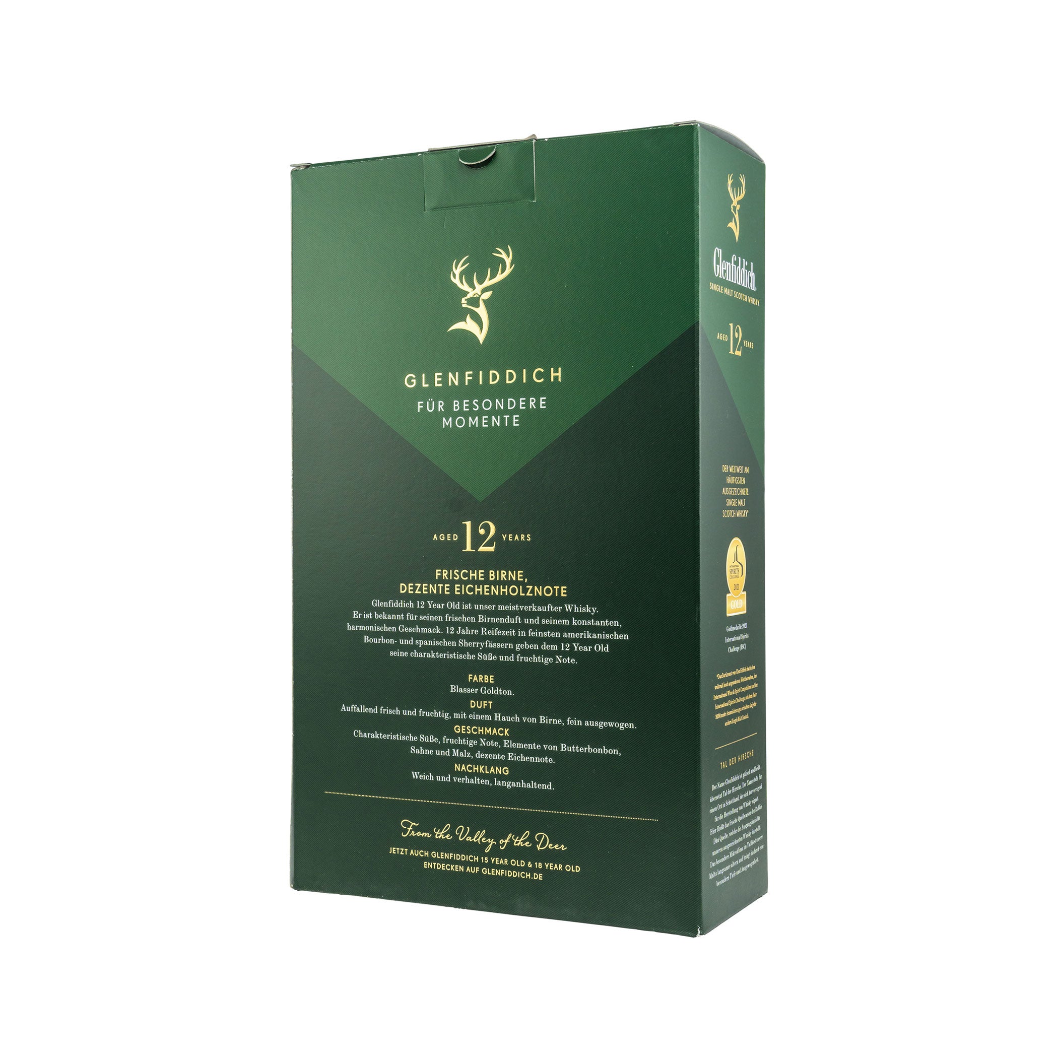 Glenfiddich 12 Years - new packaging with nosing glass - Single Malt Whisky Speyside