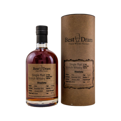 Bunnahabhain Staoisha 2013/2023 - 9 Years Old - 1st Fill Ruby Port #1149 - Best Dram
