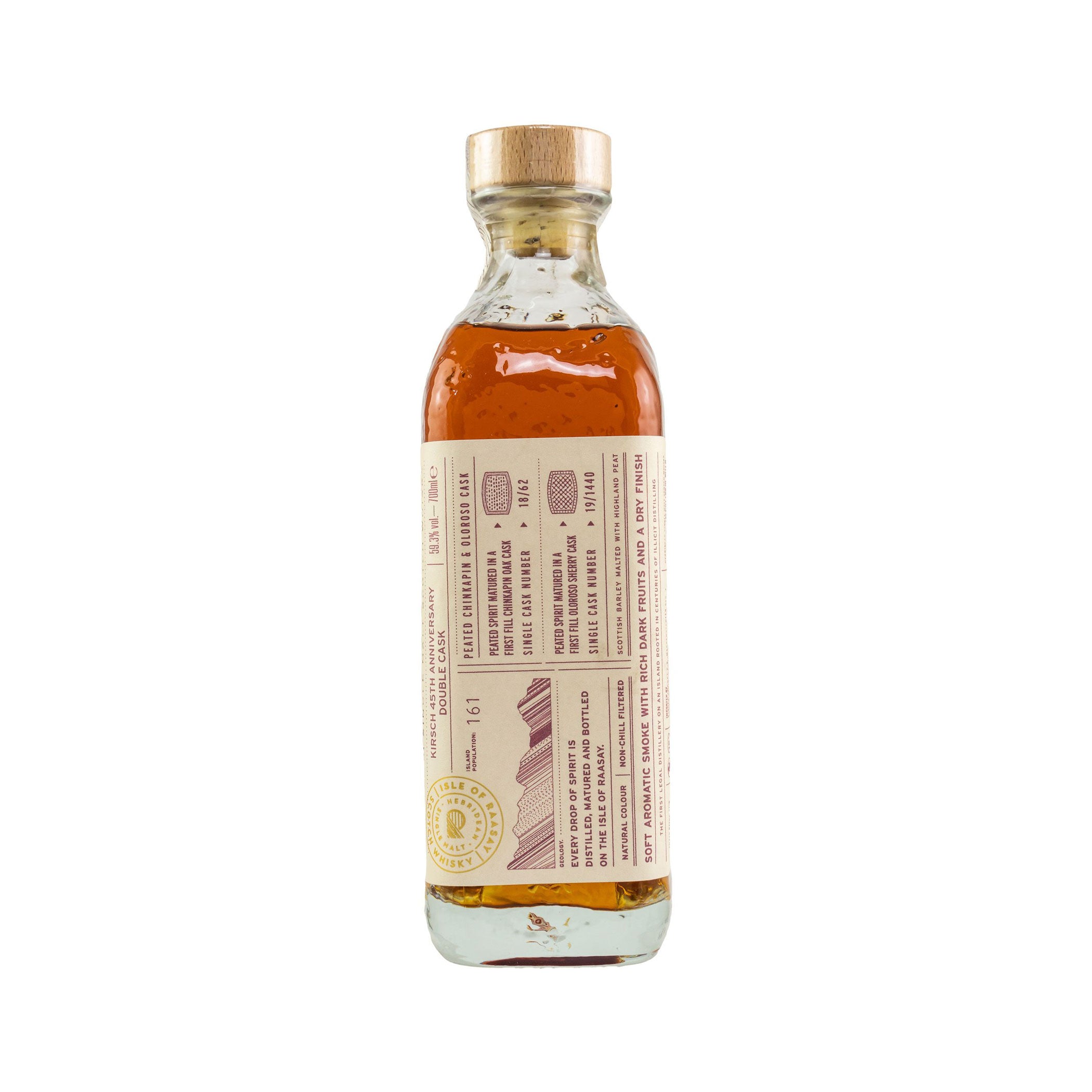 Isle of Raasay Single Malt Cherry 45th Anniversary Double Cask - Peated Hebridean Single Malt Scotch Whisky