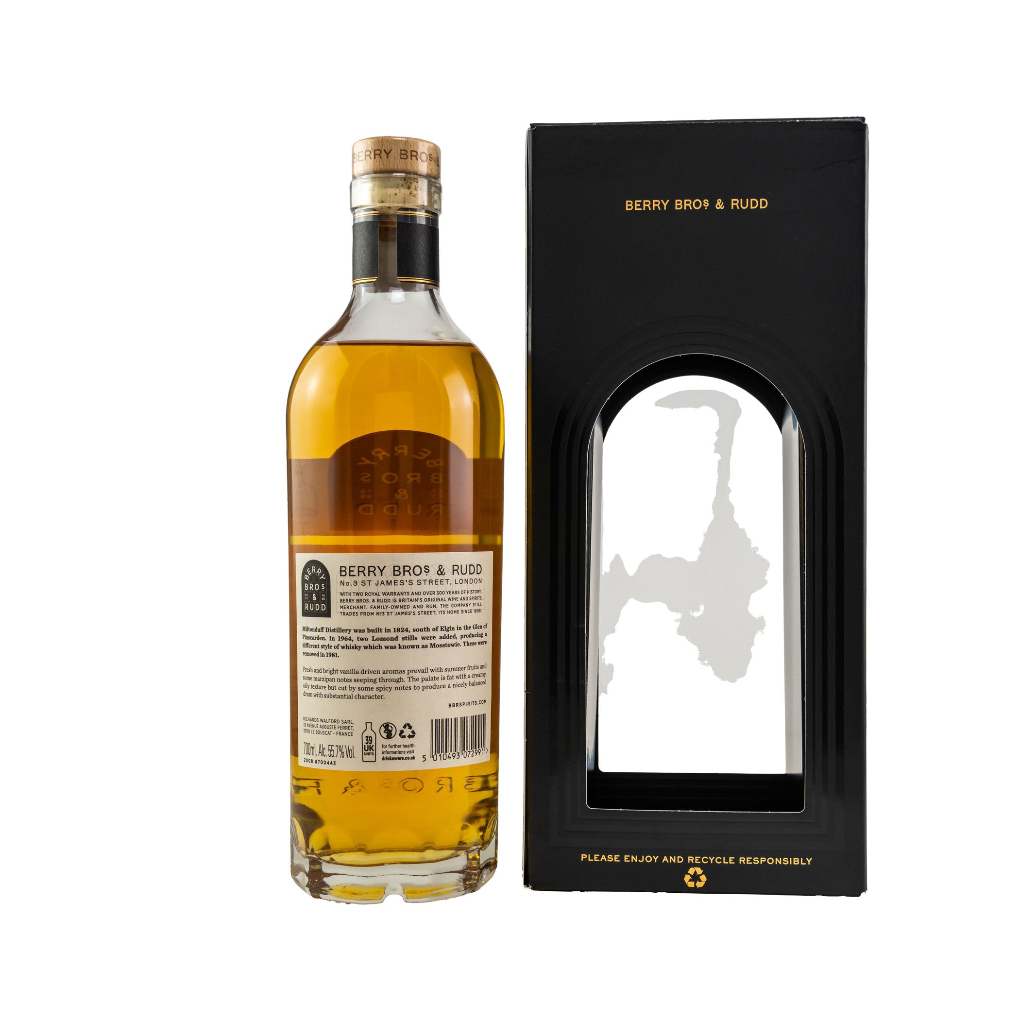 Miltonduff 2008/2021 – 13 Years Old - Single Cask Berry Bros. & Rudd Single Malt Speyside Whisky