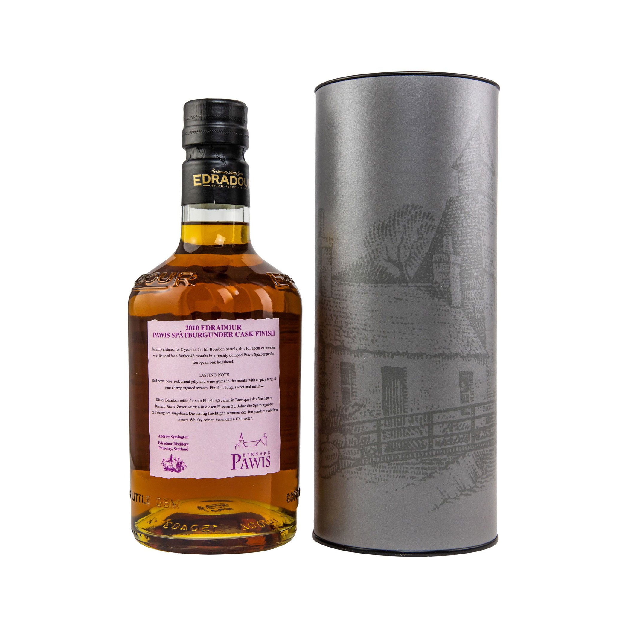 Edradour 2010/2022 - 11 Years Old -PAWIS Pinot Noir Cask #2 - Highland Single Malt Scotch Whisky