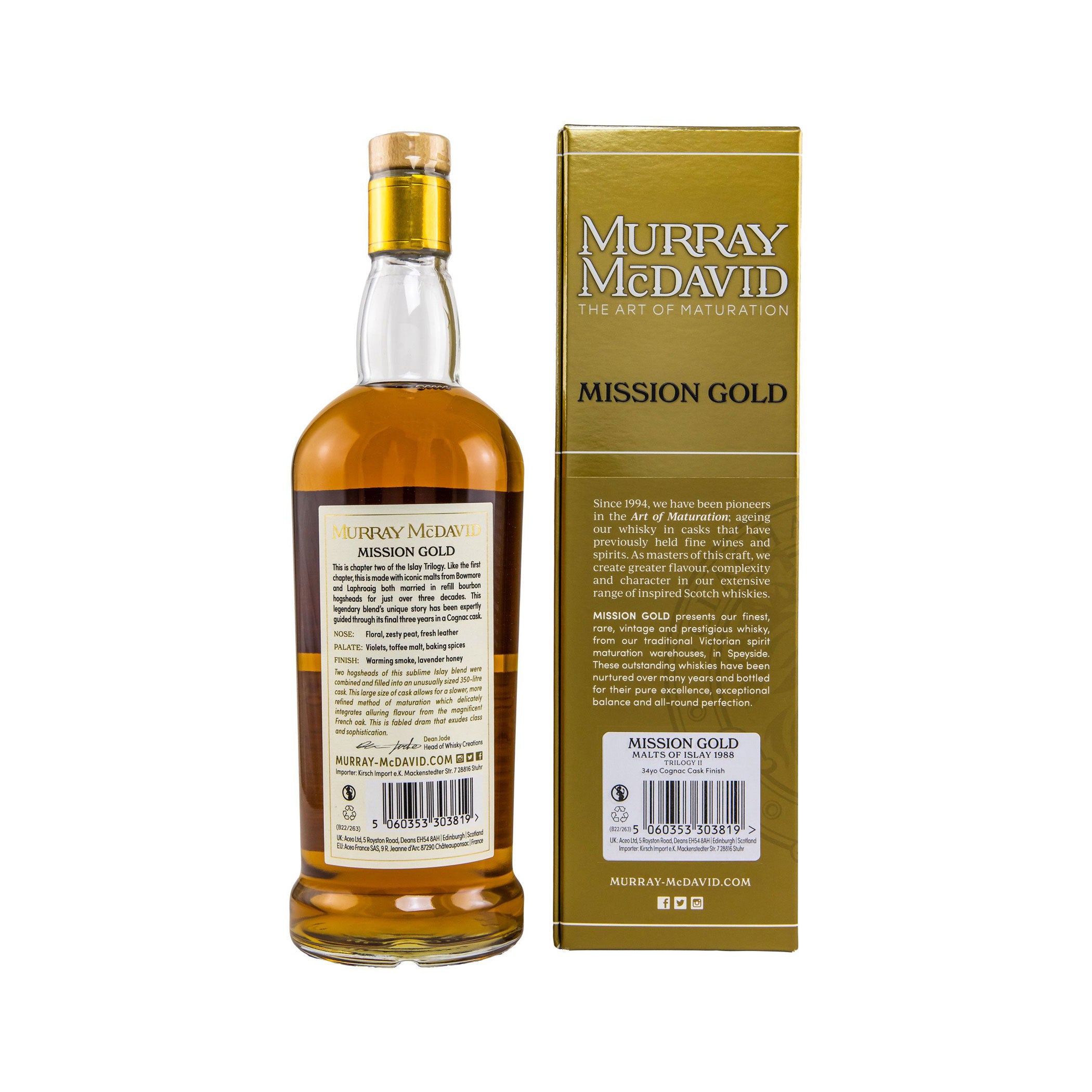 Malts of Islay 1988/2022 - 34 Years – Trilogy II – Mission Gold - Murray McDavid Islay Blended Malt Scotch Whisky