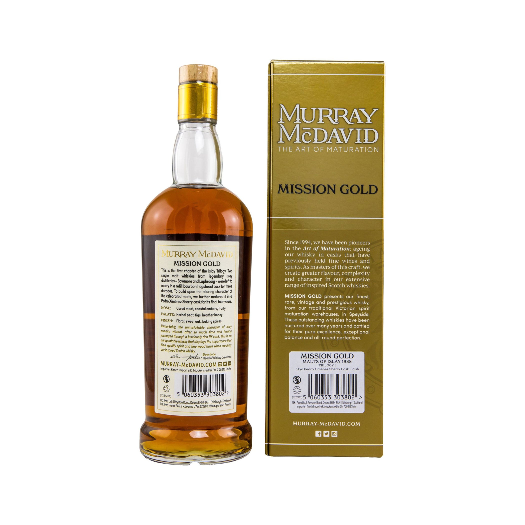 Malts of Islay 1988/2022 34 Years – Trilogy I – Mission Gold - Murray McDavid Islay Blended Malt Scotch Whisky