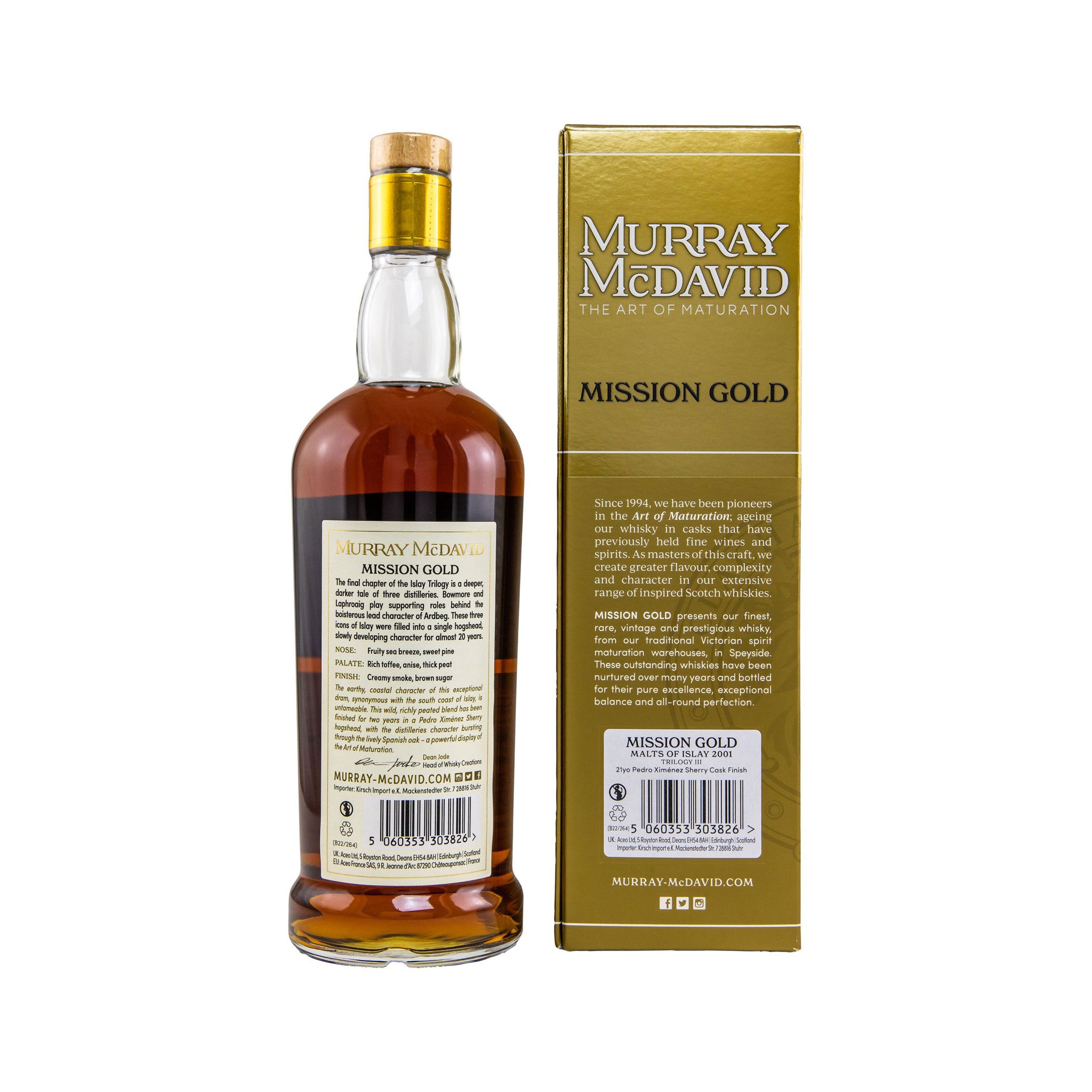 Malts of Islay 2001/2022 - 21 Years Old - Trilogy III – Mission Gold - Murray McDavid Islay Blended Malt Scotch Whisky rn