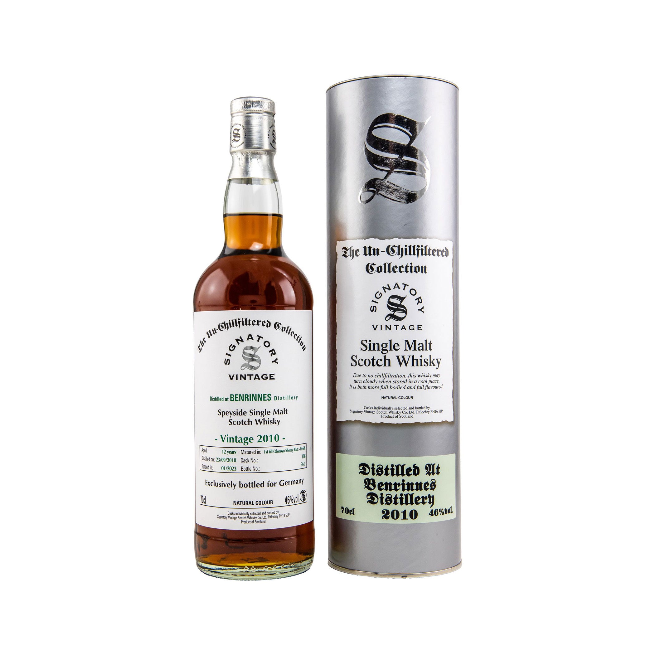 Benrinnes 2010/2023 - The Un-Chillfiltered Collection - Signatory Vintage Speyside Single Malt Scotch Whisky