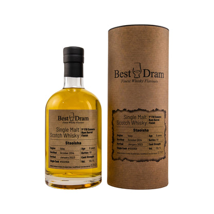 Bunnahabhain Staoisha 2014/2023 - 8 Years Old - 1st Fill Enmore Rum Barrel #10206A - Best Dram