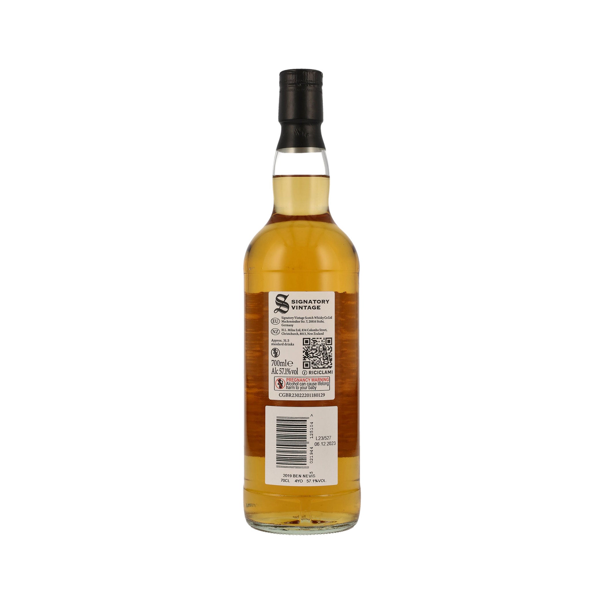 Ben Nevis Heavily Peated - 2019/2023 - 4 Jahre - Signatory 100 PROOF Edition #1
