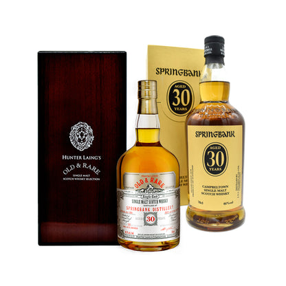 Springbank 30 Year Old - Exclusive 2 Bottle Whisky Set - 1x Springbank Hunter Laing Vintage 1993 & 1x Springbank 30 Year Old Release 2024