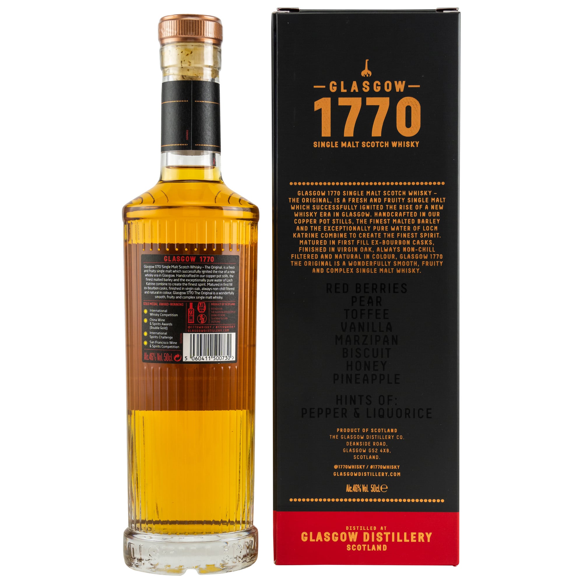 1770 Glasgow Single Malt Scotch Whisky  - The Original - Glasgow Distillery