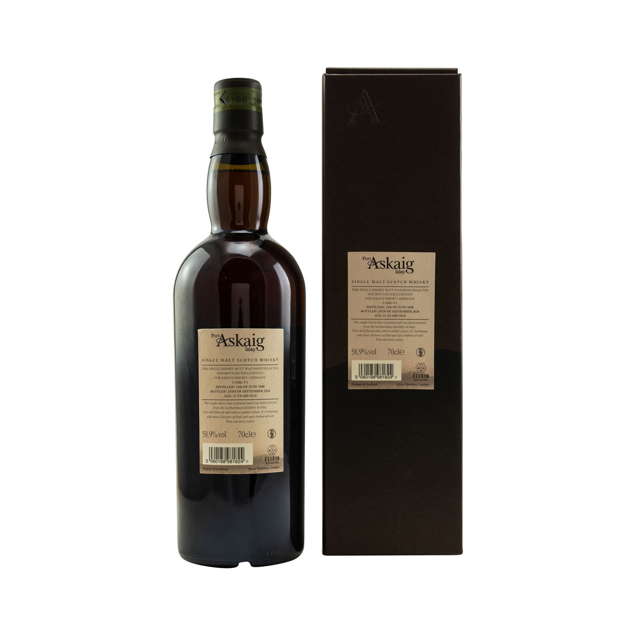 Port Askaig 2008/2020 Sherry Cask Matured Islay Single Malt Scotch Whisky #1