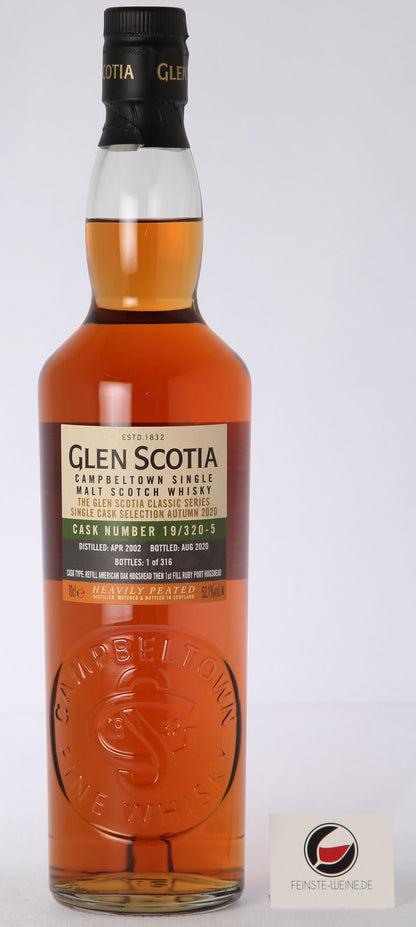 Glen Scotia Vintage 2002 52.1% HEAVILY PEATED - New product, outer carton damaged