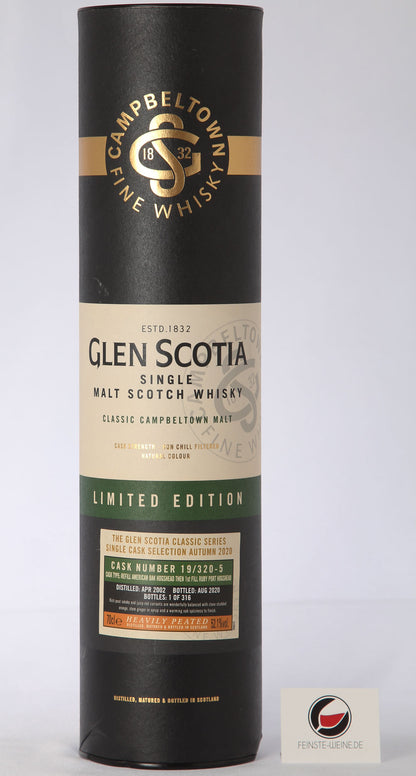Glen Scotia Vintage 2002 52.1% HEAVILY PEATED - New product, outer carton damaged