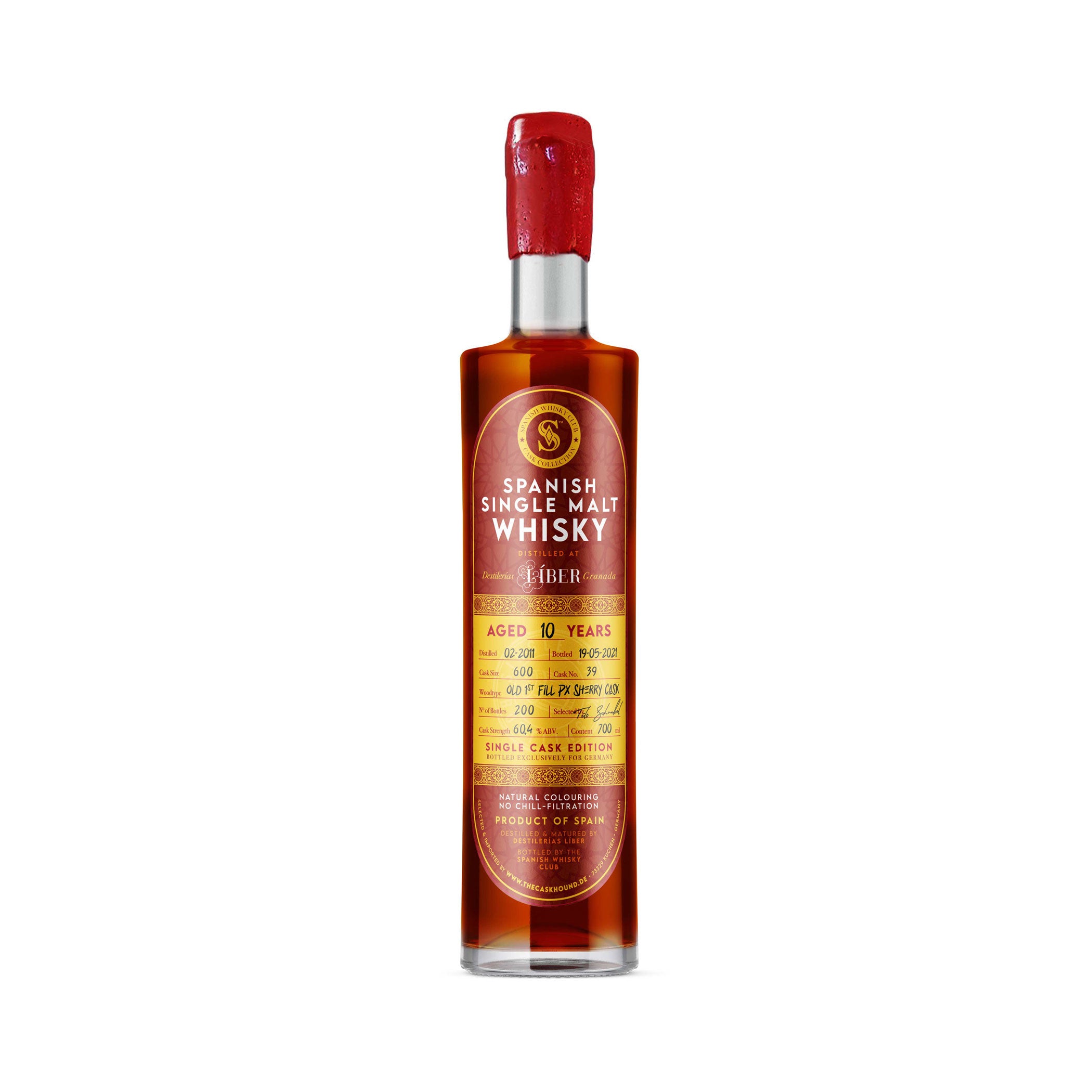 LÍBER Spanish Single Malt Whisky 10 Years Old - Single Cask 39