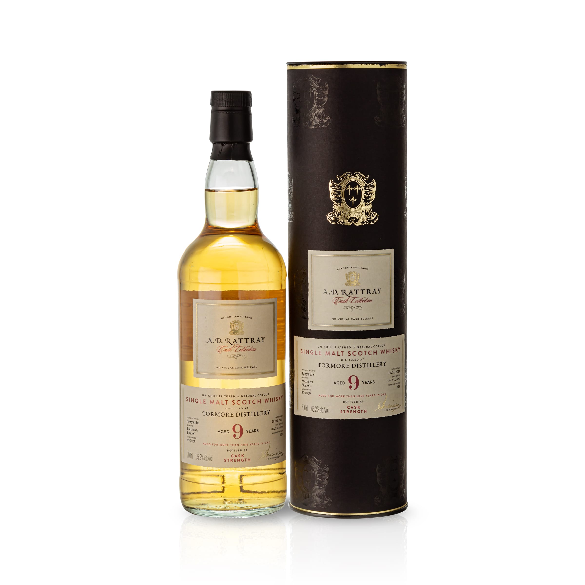 Tormore, A.D. Rattray, 2011, 9 Years Old, 65.2% Cask #800039