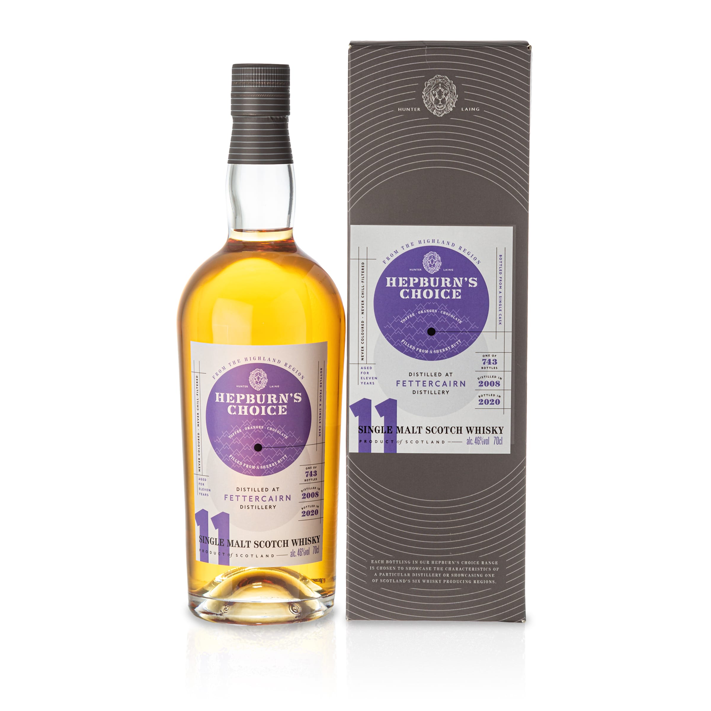 Fettercairn, Hepburn's Choice, sherry fin., 2008, 11 J., 46 %