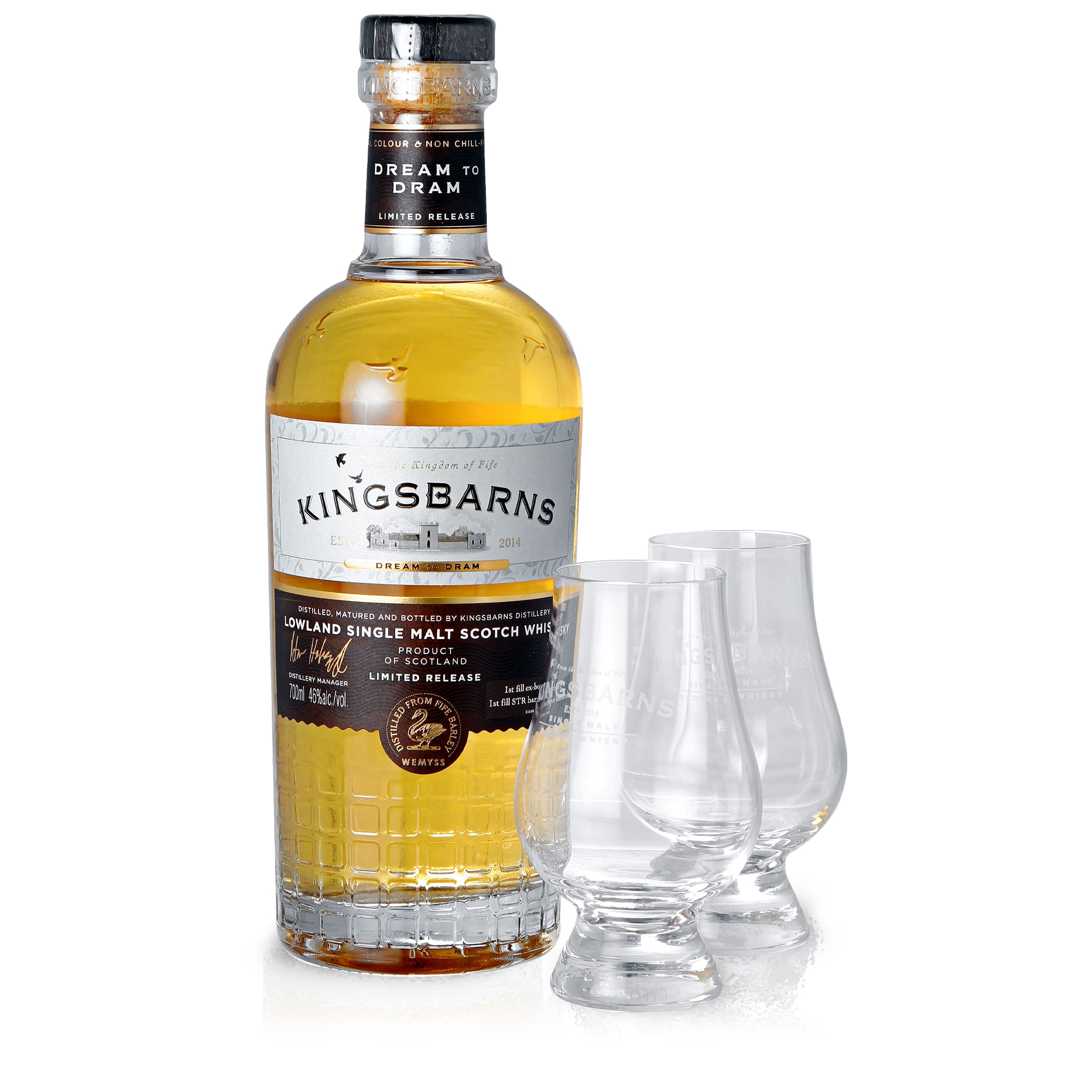 Kingsbarns Dream to Dram - Gift Box with 2 Glasses