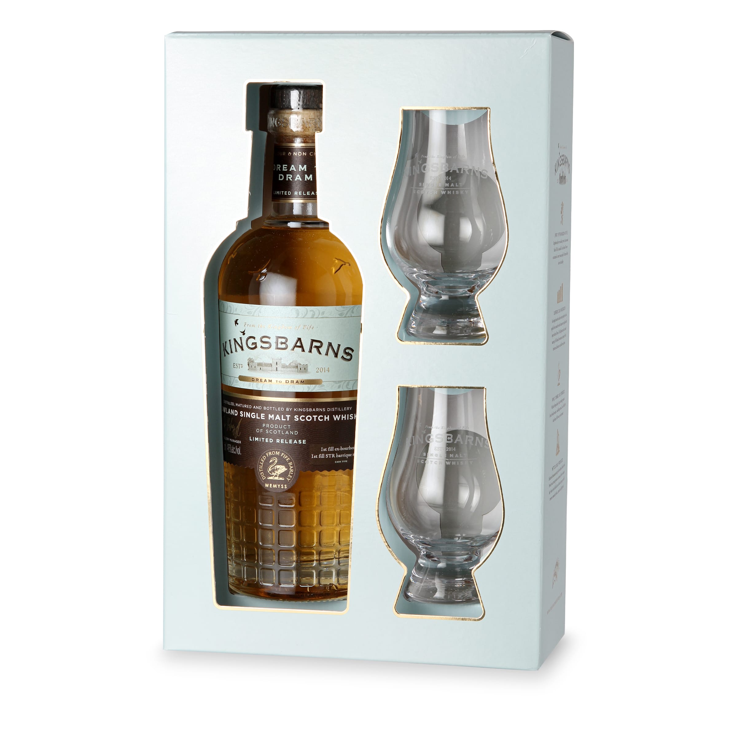 Kingsbarns Dream to Dram - Gift Box with 2 Glasses