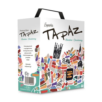 Tapaz Macabeo-Chardonnay - Semi-dry white wine - Spain - Bag-in-Box