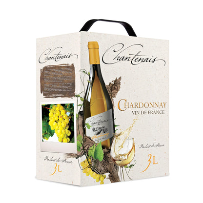 Chantenais Chardonnay Dry White Wine Vin de France Bag-in-Box 3 L