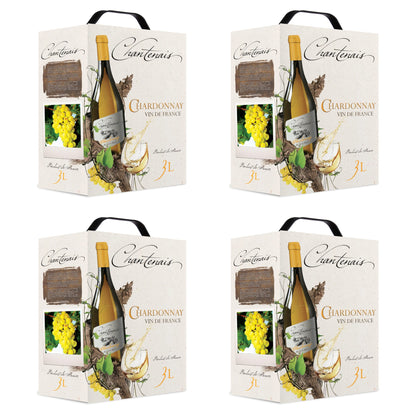 Chantenais Chardonnay Dry White Wine Vin de France Bag-in-Box 3 L