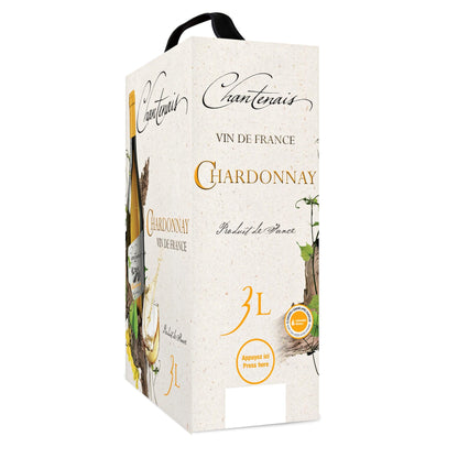 Chantenais Chardonnay Dry White Wine Vin de France Bag-in-Box 3 L