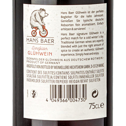HANS BAER Dornfelder Mulled Wine from German Red Wine