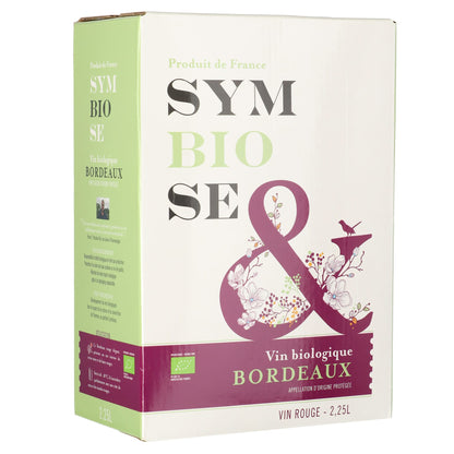Symbiose Organic Bordeaux AOP Dry Red Wine - Cabernet Sauvignon Merlot Bag-in-Box 2.25 l