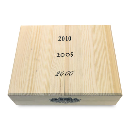 Figeac 2010, Palmer 2005, Leoville Las Cases 2000 Sammlerbox - 3 Flaschen Rotwein trocken (0,75 l) in limitierter Holzbox