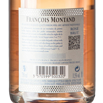 Rosé Sparkling Wine BRUT – François Montand - Traditional Method