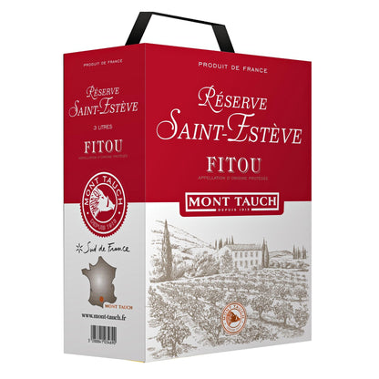 Mont Tauch Reserve Saint-Estève Fitou AOP Dry Red Wine Languedoc-Roussillon France Bag-in-Box 3 l