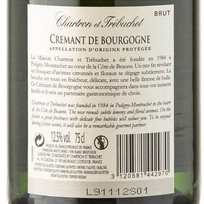 Feinste Weine - 2 er Sektpaket - Domaine Chartron & Trébuchet - Crémant de Bourgogne  (2 * 0,75l)