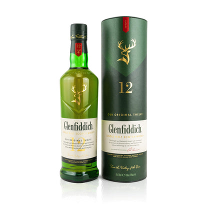 Glenfiddich 12 Jahre Single Malt Scotch Whisky - Neuware ohne Originalverpackung