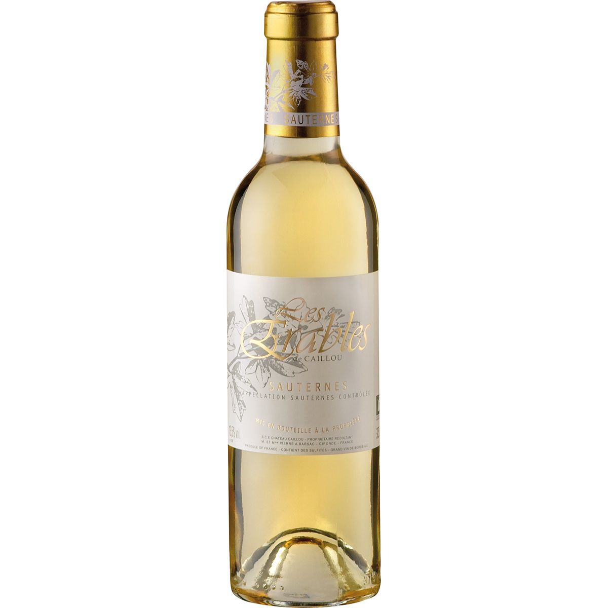 2018 Les Erables de Caillou AOC Sauternes - halbe Flasche -  Château Caillou Bordeaux/Frankreich 0,375 l